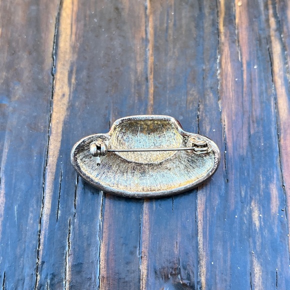 5/$25 💘 Vintage Fun Sparkly Red Hat Pin/Brooch - Picture 5 of 6